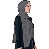 Lina & Lily Non-see-through Premium Jersey Maxi Hijab Head Scarf Wrap for Muslim Women