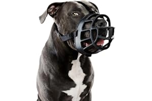 Tardini Dog Muzzle– Soft Rubber Basket Muzzle for Large Sized Dogs- Dog Muzzle for Small Medium Sized Dogs- Prevents Biting, Scavenging- Allows Panting, Drinking- Bozales para Perros- Dog Mouth Guard