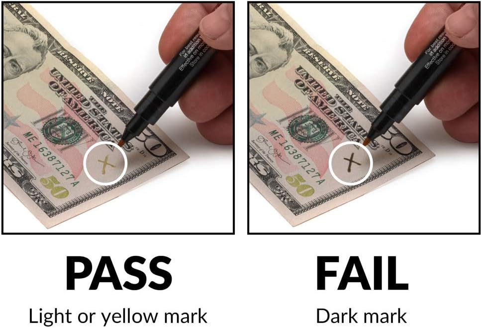 Dri Mark CFD15PK Counterfeit Bill Detector Pen Made in The USA, 3 Times More Ink, Pocket Size - Money Loss Prevention & Fraud Protection - for Use w/U.S. Currency (Pack of 15) : Office Products
