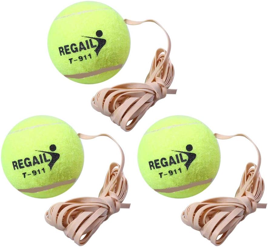LLguz Tennis Trainer - Rebound Tennis Ball with Elastic String Rope Exercise Equipment for Single Beginner Training Practicing
