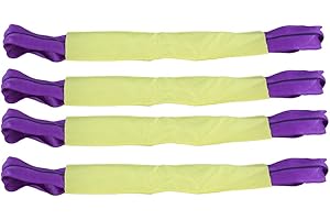 KIMISS Wheel Link Straps,4 pcs Alloy Wheel Bridging Security Link Straps for Axle Recovery Vehicle Trailer (Purple, Yellow)