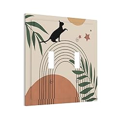 Mid Century Abstract 2 Gang Light Switch Plate