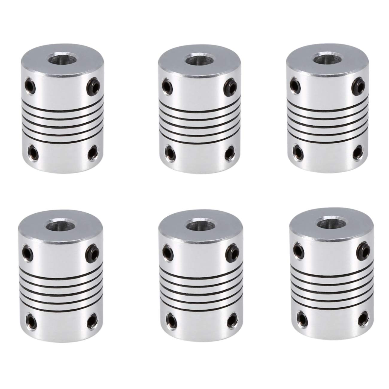 JZK 6 x Flexible shaft couplings 3D printer coupler 5mm to 8mm NEMA 17 shaft coupler for RepRap 3D printer CNC machine