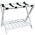 Casual Home Shelf-White Luggage Rack, 26.75" Wide