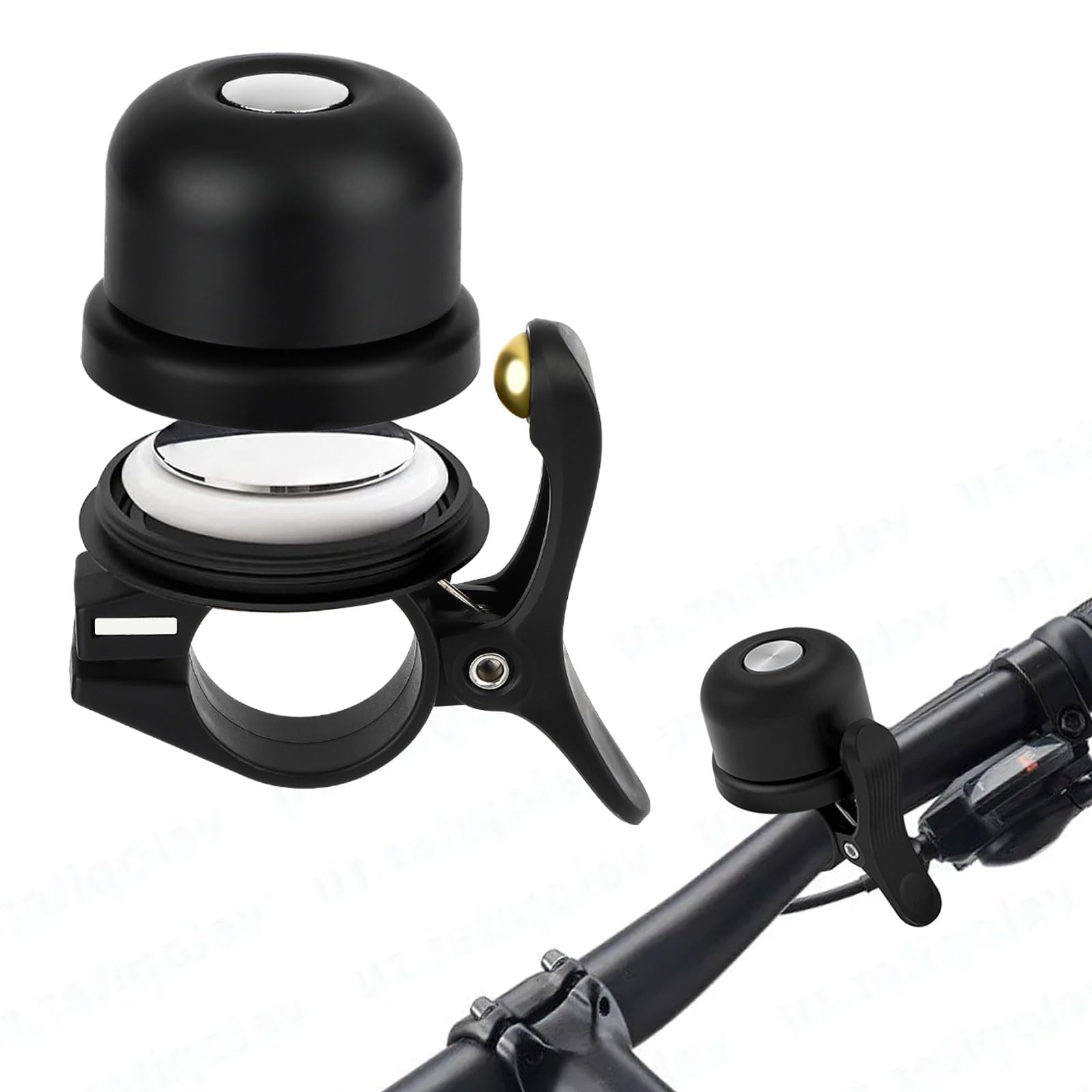EEEKit Bike Bell for Hidden Airtag Holder, Anti-theft Bicycle Bell with Loud Sound fits 21mm-24mm Bike Handlebars