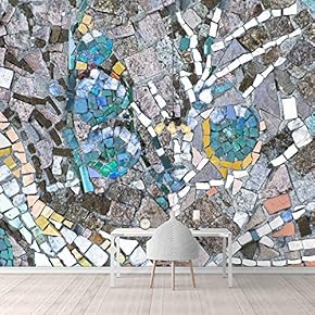 Wall Mural Realistic Rock Colorful Bricks Removable Self-Adhesive Large Wallpaper - 66x96 inches