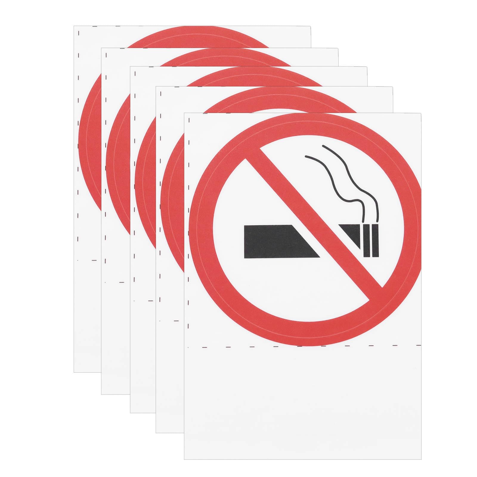 eMagTech 50pcs No Smoking Circle Stickers, 50mm Waterproof Round Stickers, Cars Vans Trucks Taxis