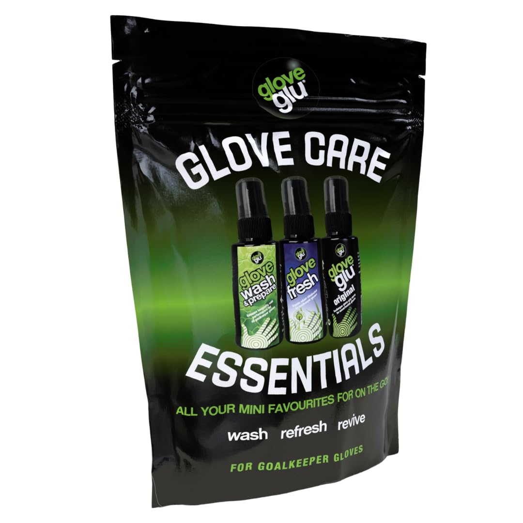 gloveglu Men's Goalkeeping Glove Care Essentials Pack, Black, One Size
