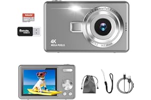 4K Digital Camera, Acbaeta Autofocus 50MP Vlogging Camera with 32G SD Card, 16X Zoom, Flash, Anti-Shake, Compact Portable Sma
