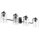 Solfart 4 Lights Matt Black Bathroom Vanity Lights Over Mirror