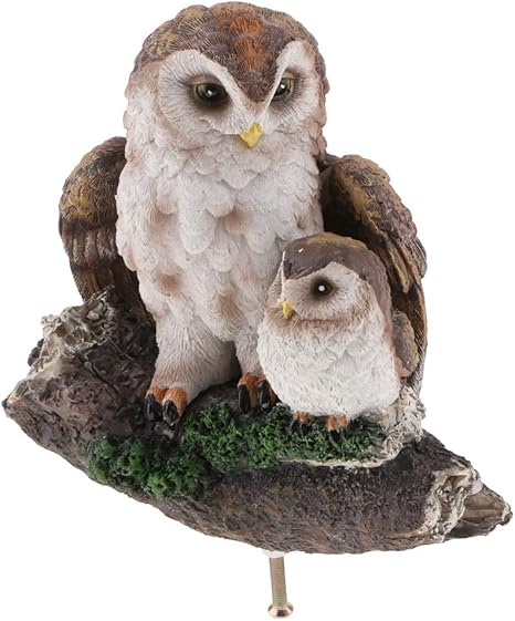Amazon Co Jp Flameer 模擬動物 人工フクロウ 可愛い おしゃれ庭 オブジェ 置物 鉢植え 飾り物 生き生き 全２色 褐色 Diy 工具 ガーデン