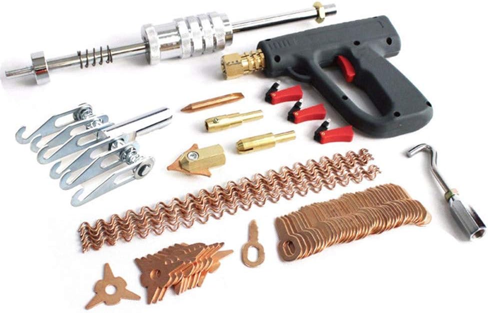 Wangyihan 81Pcs Stud Welder Dent Puller Kit Spot Welding Hail Pulling System Repair Tools