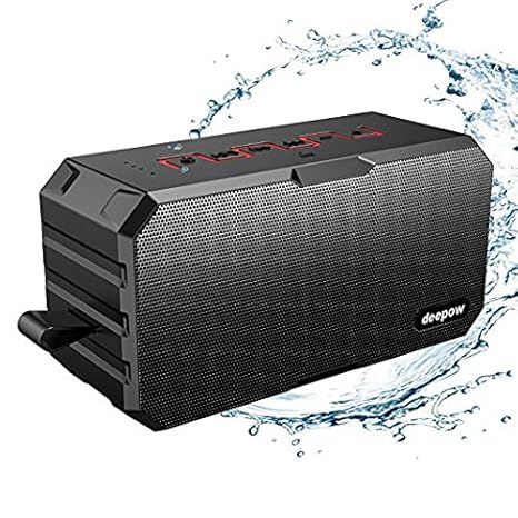 Bluetooth Altavoz Deepow W IP Impermeable Estéreo Altavoces Inalámbrico Altavoz Portátil con Subwoofer Micrófono Incorporado