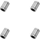 Skweawert 4PCS LM5UU Linear Ball Bearings, 5mm Bore Dia, 10mm OD, 15mm Length with Double Side Rubber Seal Linear Rail for CNC,3D Printer