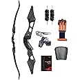 Sanlida Hermit 10 ILF Hunting Recurve Bow Kit for Adults 60"-62" 30-55Lbs Archery Recurve Bow, CNC ILF Riser, Carbon & Graphite Foam Core ILF Limbs, RH Only, Limited Life-time Warranty
