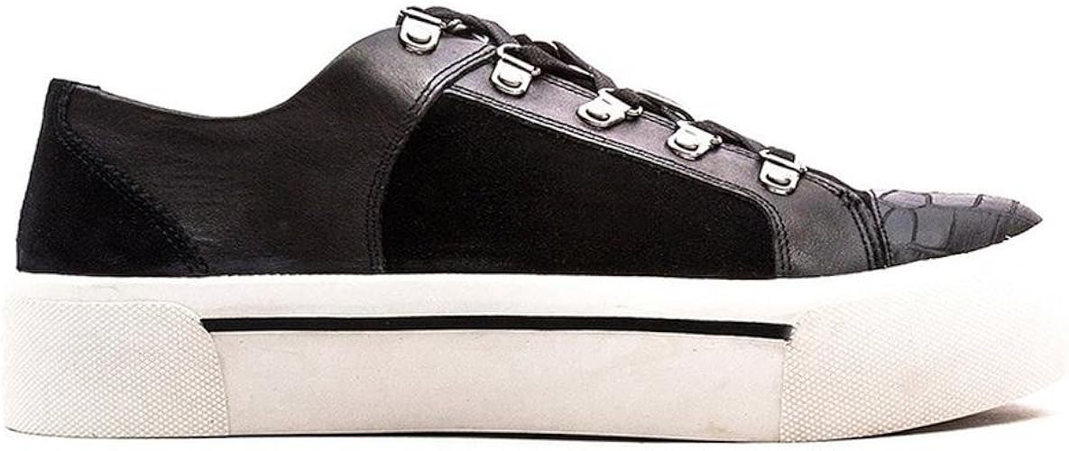 black flatform trainers uk