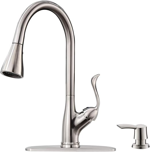 Patented Kitchen Faucet With Pull Down Sprayer And Soap Dispenser