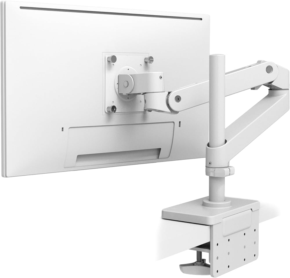 Ergotron LX Pro Premium Monitor Arm Single Desk Mount White 34 in 4-22 lb