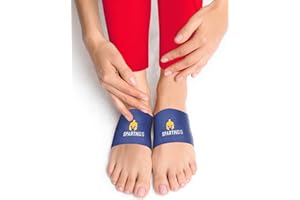 Sparthos Arch Compression Brace - Plantar Fasciitis Support Brace - Foot Feet Brace, Ankle Pain Relief, Night Splint - Dr Sock Docsocks Soothers Supports - Mens and Womens (Blue-L)