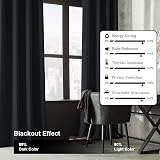 Aspire Homeware Blackout Curtains 46x54 Pencil Pleat Pair Thermal Insulated view 8