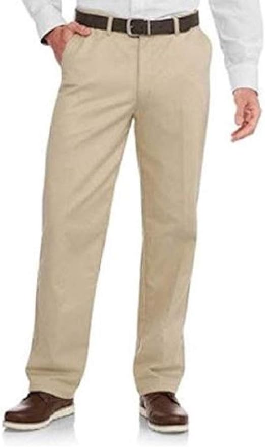Men's FlatFront WrinkleResistant Dress Pants (44x30, Barley
