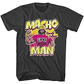 Macho Man Randy Savage Adult Smoke Short Sleeve T Shirt 80s Vintage Style Graphic Tees
