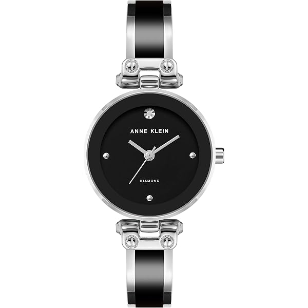 ? Women Black Anne Klein Genuine Diamond Dial Bangle Watch Amazon.com: Anne Klein Women main image 3
