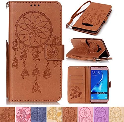 Galaxy J710 2016 Case, Galaxy J7 2016 Case, Firefish Kickstand Card Slots Cash Holder Impact Resistant Case Cover with Wrist Strap Magnetic Snap Closure for Samsung Galaxy J710 2016- Net-B