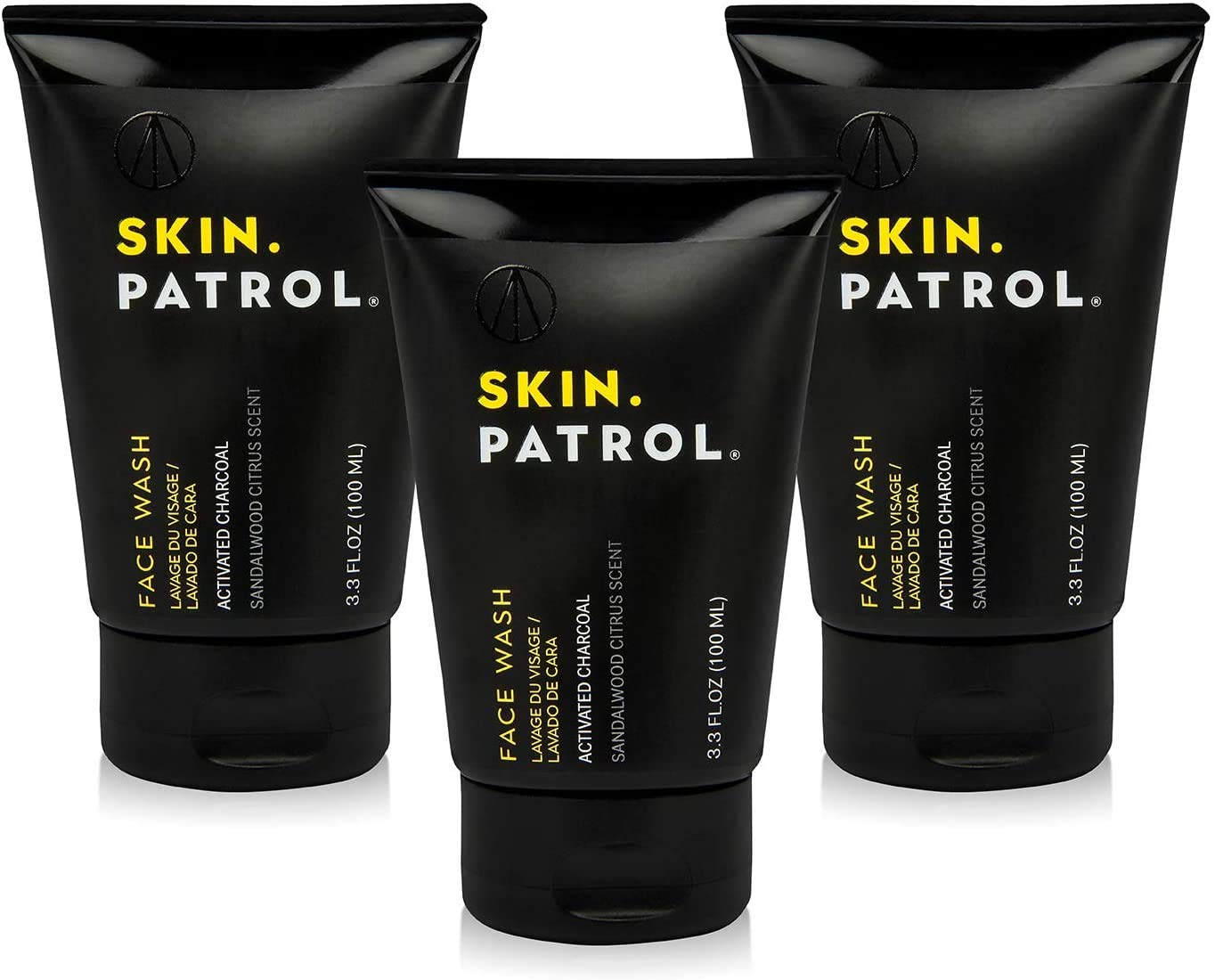 Skin Patrol Activated Charcoal Face Wash - Sulfate-Free - Pack of 3