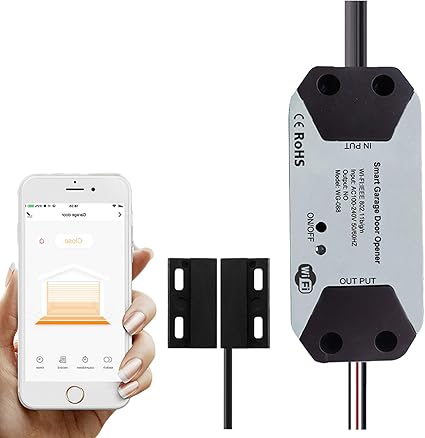 Controlador de Apertura de Puerta de Garaje Inteligente WiFi Smart LifeTuya App Monitor Remoto Compatible con Alexa Google Home No Requiere hub