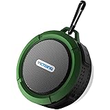 VicTsing Shower Speaker, Wireless Waterproof Speaker with 5W Driver, Suction Cup, Built-in Mic, Hands-Free Speakerphone - Army Green