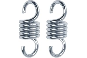 HOMPER 2 pcs Heavy Duty Hammock Spring,Porch Suspension Extension Hook Swing Hanger, for Boxing Bag, Hanging Chair, Gym, Patio, 1000LBS Capacity