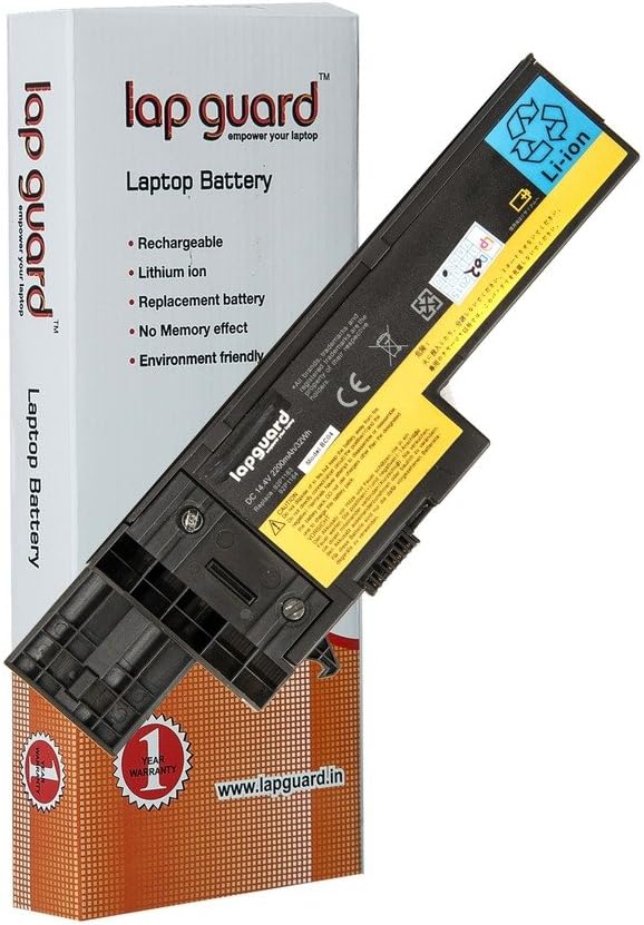 Lapguard 4 Cell Laptop Battery for Lenovo ThinkPad X60 Tablet PC 6363 Black (LGBTIBX60BLK04)