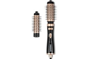DAILYLIFE Rotating Hair Dryer Brush, Professional Blow Dryer Brush with 2 Brushes (2" & 1.5"), Ionic Hair Dryer Brush and Volumizer in One