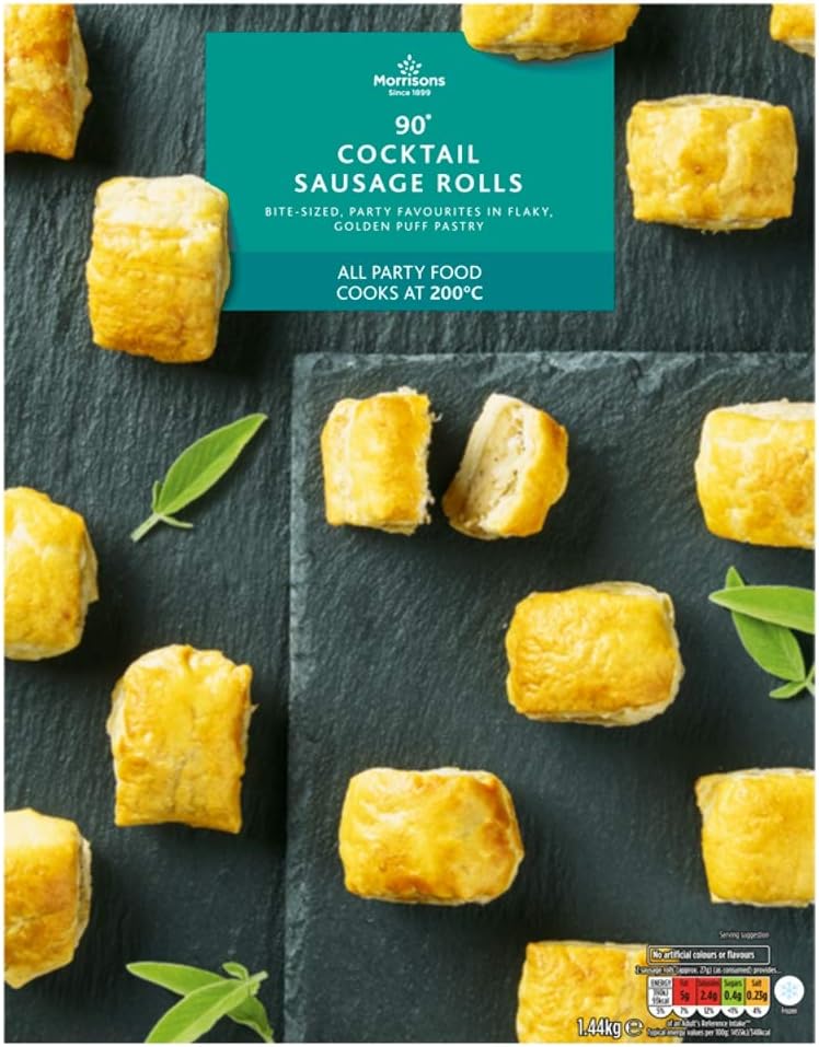 Morrisons Traditional Pork Cocktail Sausage Rolls 1 44kg Frozen Amazon Co Uk Grocery