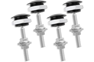 Taicols 4PCS Car Engine Hood Pin Kit, 30mm/1.18-Inch Aluminum Bumper Quick Release Universal License Plate Lock Buckle, Used 