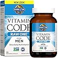 Garden of Life Vitamin Code Raw One for Men, Once Daily Multivitamin for Men, One a Day Mens Vitamins Plus Fruit, Veggies & Probiotics for Mens Health, Vegetarian Mens Multivitamins, 30 Capsules