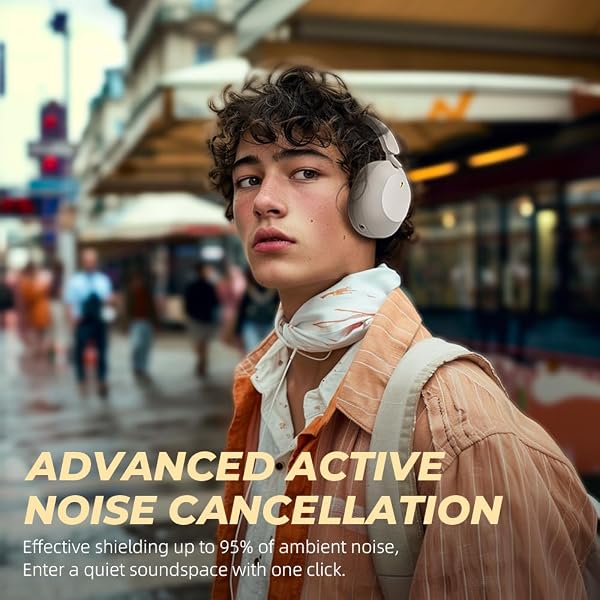 IKF-SOLO WIRELESS HEADPHONES BLUETOOTH 5.4 ACTIVE NOISE CANCELLING 140H PLAYBACK TIME 35MS LOW LATENCY SUPPORT WIRED WIRELESS HI-RES AUDIO FOR IOS/ANDROID/PC/PS5/SWITCH/XBOX (YUNYAN-WHITE)