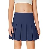 Haloumoning Girls Pleated Skirts School Kids Casual Mini Flare A Line Uniform Skorts Skirt 5-14 Years