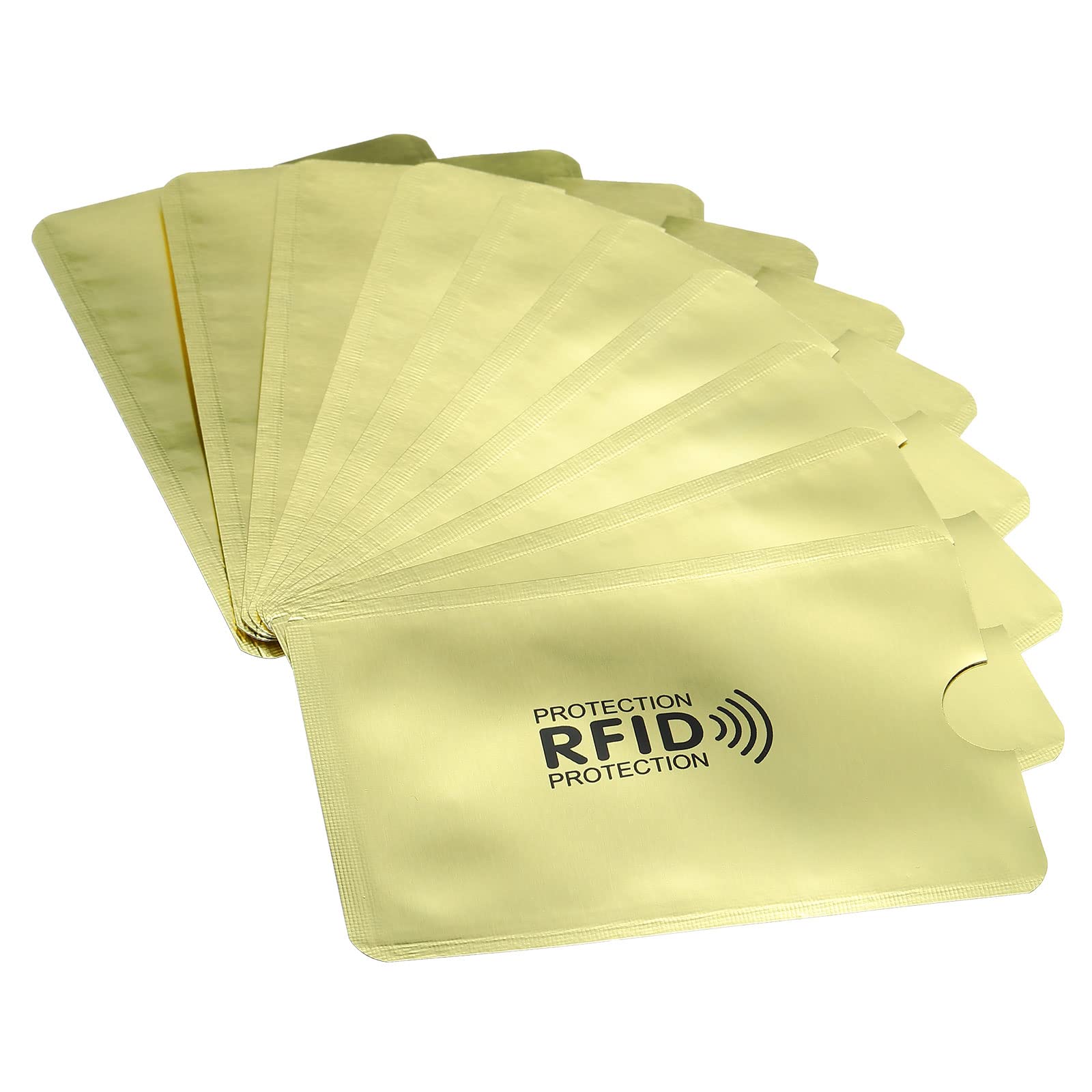 PATIKIL RFID Blocking Credit Card Sleeves, 30 Pack Contactless Protector Holder for NFC Purse, Yellow