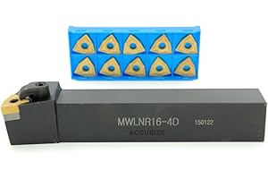Accusize Industrial Tools 1 Inch x 6 Inch Mwln R-16-4D Toolholder, Right-Hand with Wmng432 Carbide Insert, 2316-0012Ins