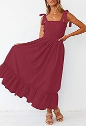 ZESICA Women's 2024 Summer Boho Spaghetti Strap