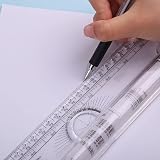 LIUJUNH 30cm Measuring Rolling Parallel Ruler Multi-Purpose Drawing Tool view 5