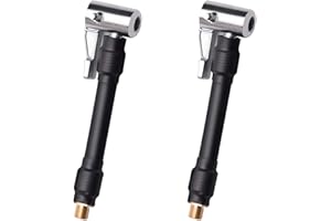MELPHAN-AUTO 2PCs Air Inflator Hose Adapter Convert Twist On Connection to Lock On Connection, Locking Air Chuck with Hose and Standard Tire Valve Fine Thread