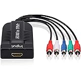 LiNKFOR 1080P HDMI to Component Converter Scaler HDMI to YPbPr Converter Convert HDMI to Component HDMI to Video Converter HD