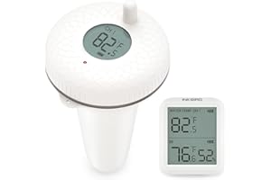 Inkbird Wireless Pool Thermometer and Receiver Set, Updated Version Floating Thermometer with Easy Read Display, Thermometer for Swimming Pool, Hot Tub, Hot Spring（Battery not Included）