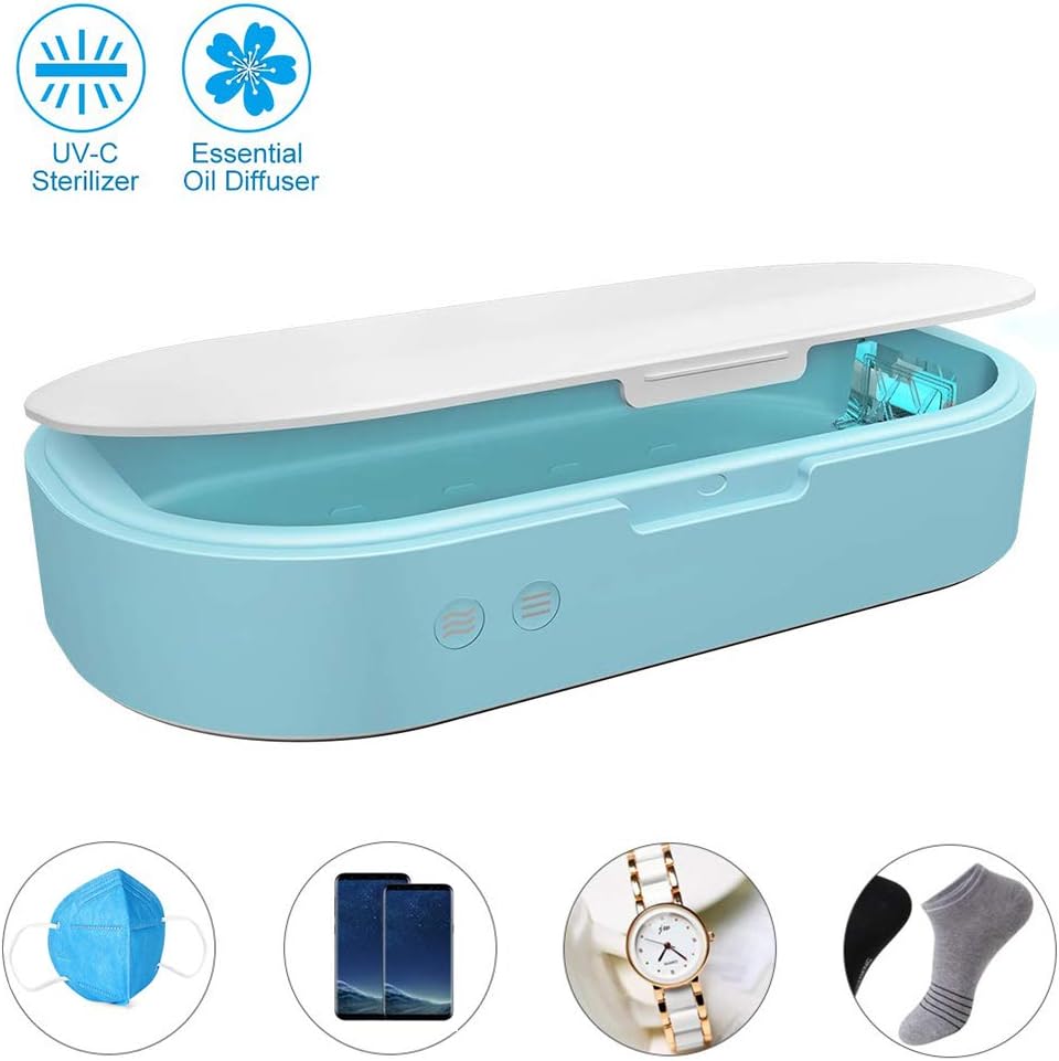 Haplws Portable UV Pacifiers Sterilizer Smartphone Watches Sanitizer Cleaner Headphones Keys Aromatherapy Function Disinfector