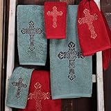 Rod's Embroidered Cross Western Towel Set, Turquoise