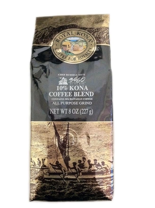 Royal Kona Coffee for Royalty Russell Sui's 3660 ON THE RISE, 10 KONA Coffee Blend