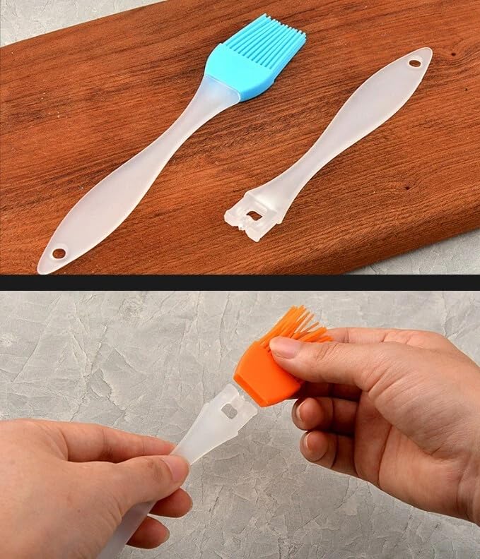 6-Pack Silicone Basting Brushes for BBQ Grilling Pastry Oil - Heat-Resistant Kitchen BBQ Tools by LXZNRQU